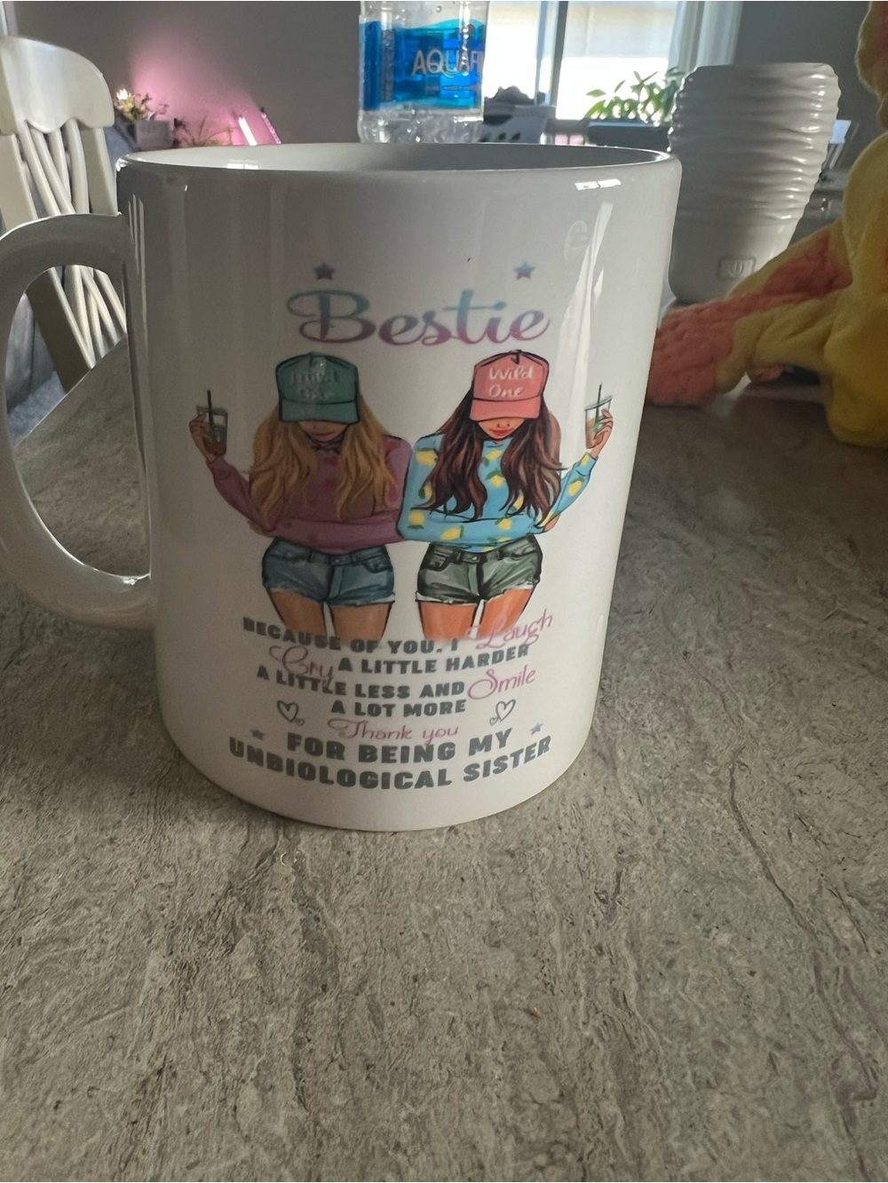 Bestie Ceramic Gift Mug in White - Friendship Design